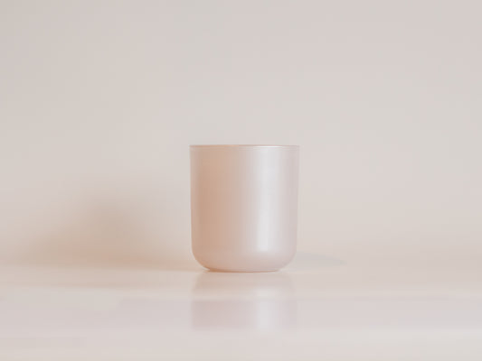 8 oz Pearl White Candle Glass