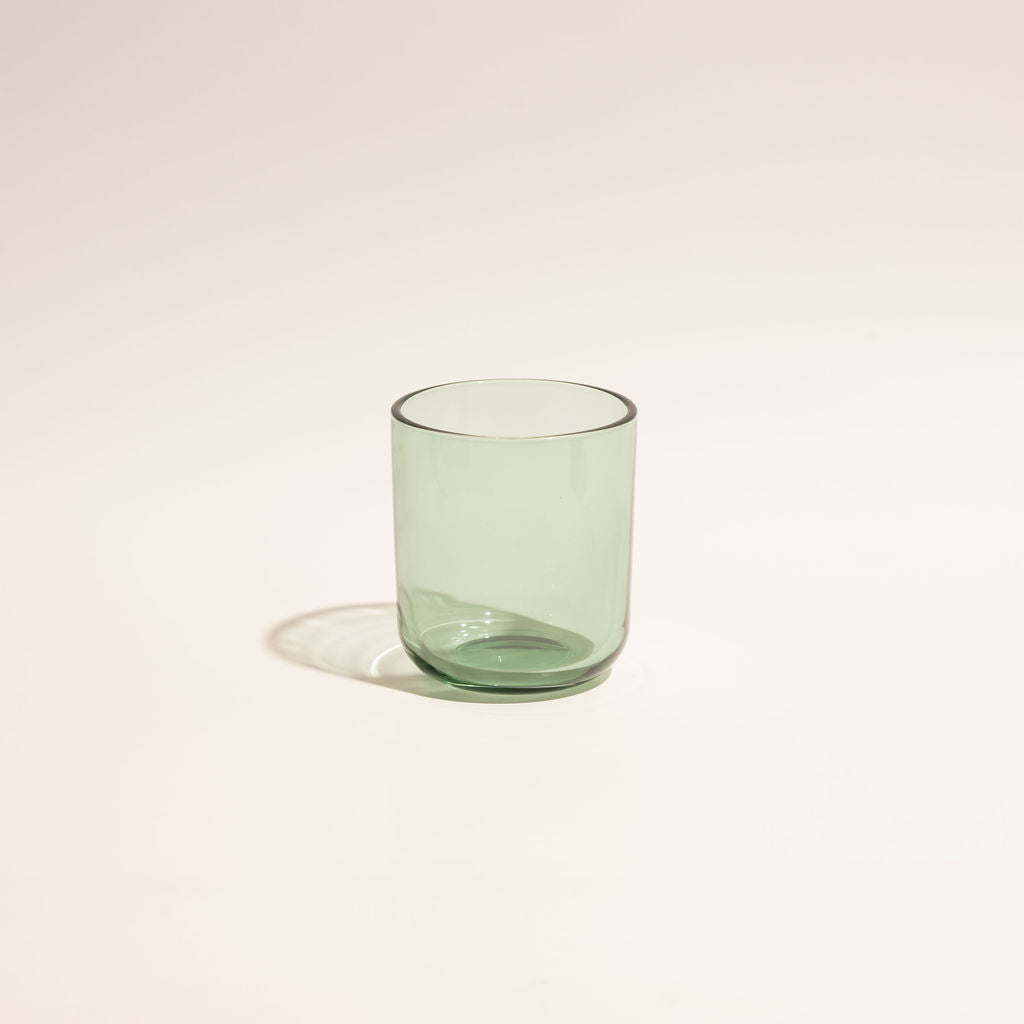 8 oz Transparent Green Candle Glass
