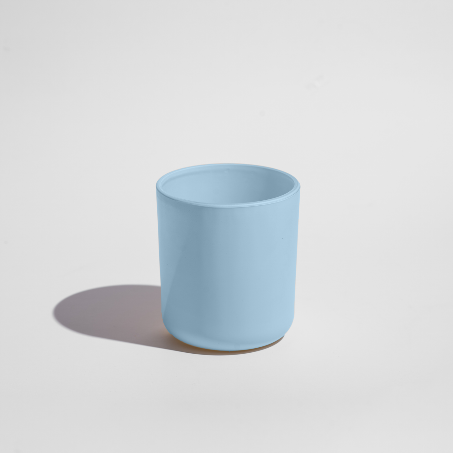 Matte Power Blue Candle Glass