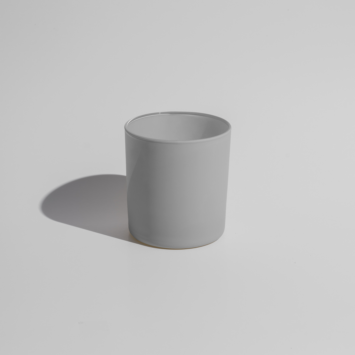 8 oz Matte Grey Candle Glass