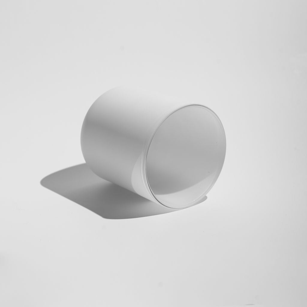 White Matte Candle Glass