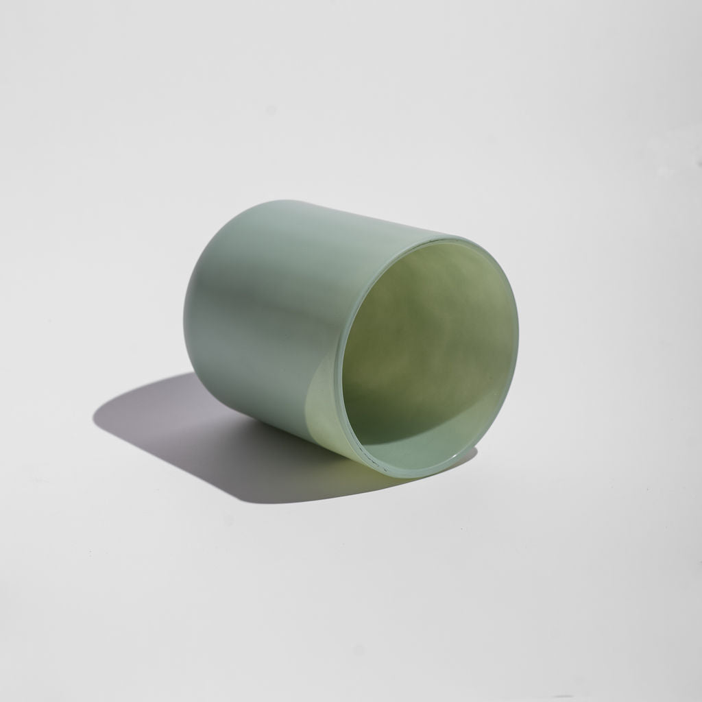 Matte Sage Candle Glass
