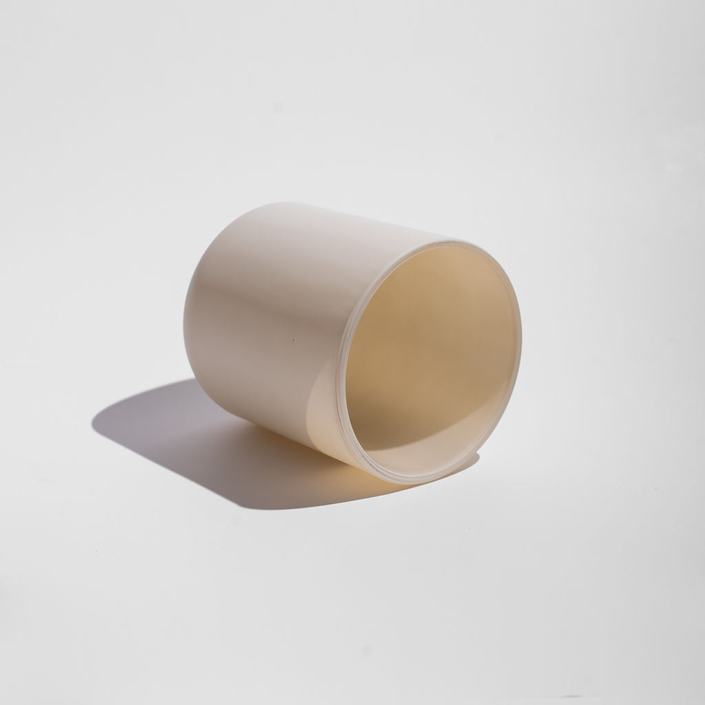 Matte Cream Candle Glass