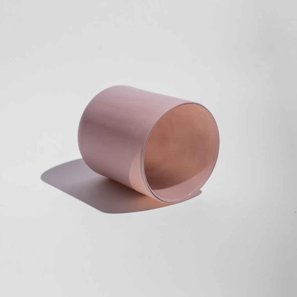 Matte Blush Candle Glass