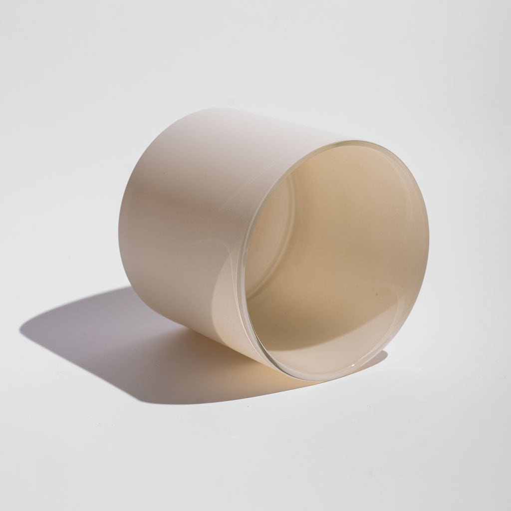 Matte Cream 25oz Candle Glass