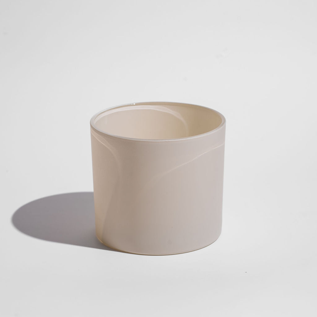 Matte Cream 25oz Candle Glass