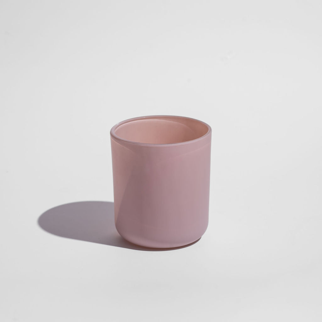 Matte Blush Candle Glass