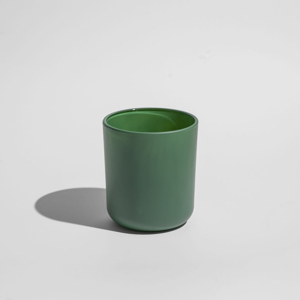 13oz Matte Forest Green Candle Glass