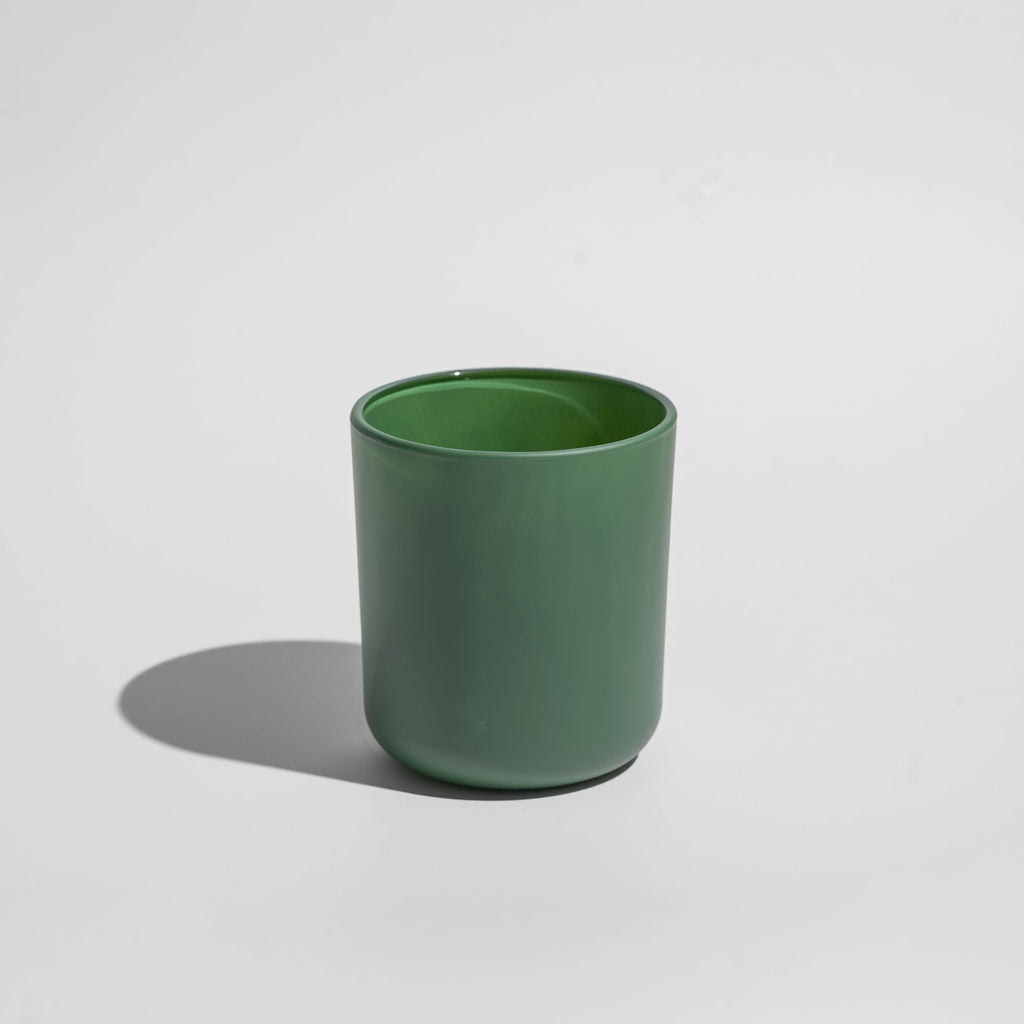Matte Forest Green Candle Glass