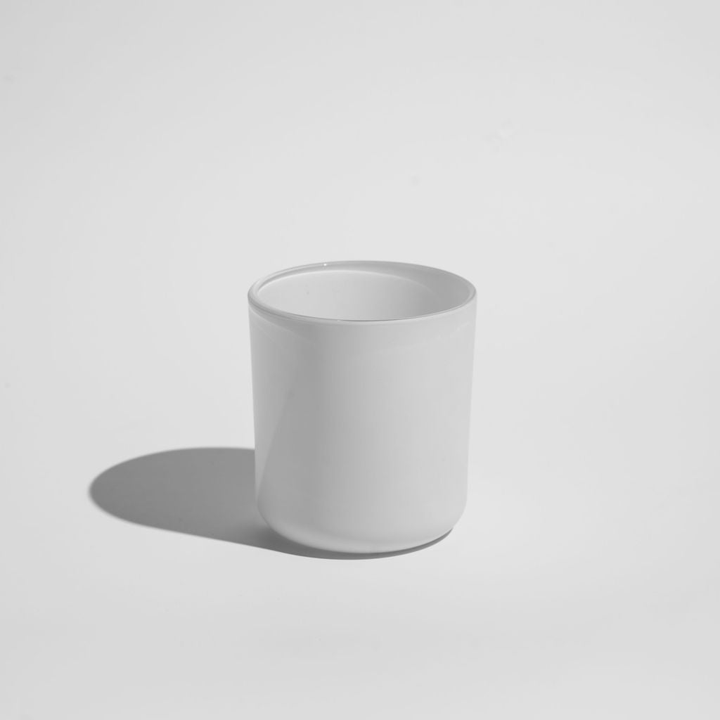 White Matte Candle Glass
