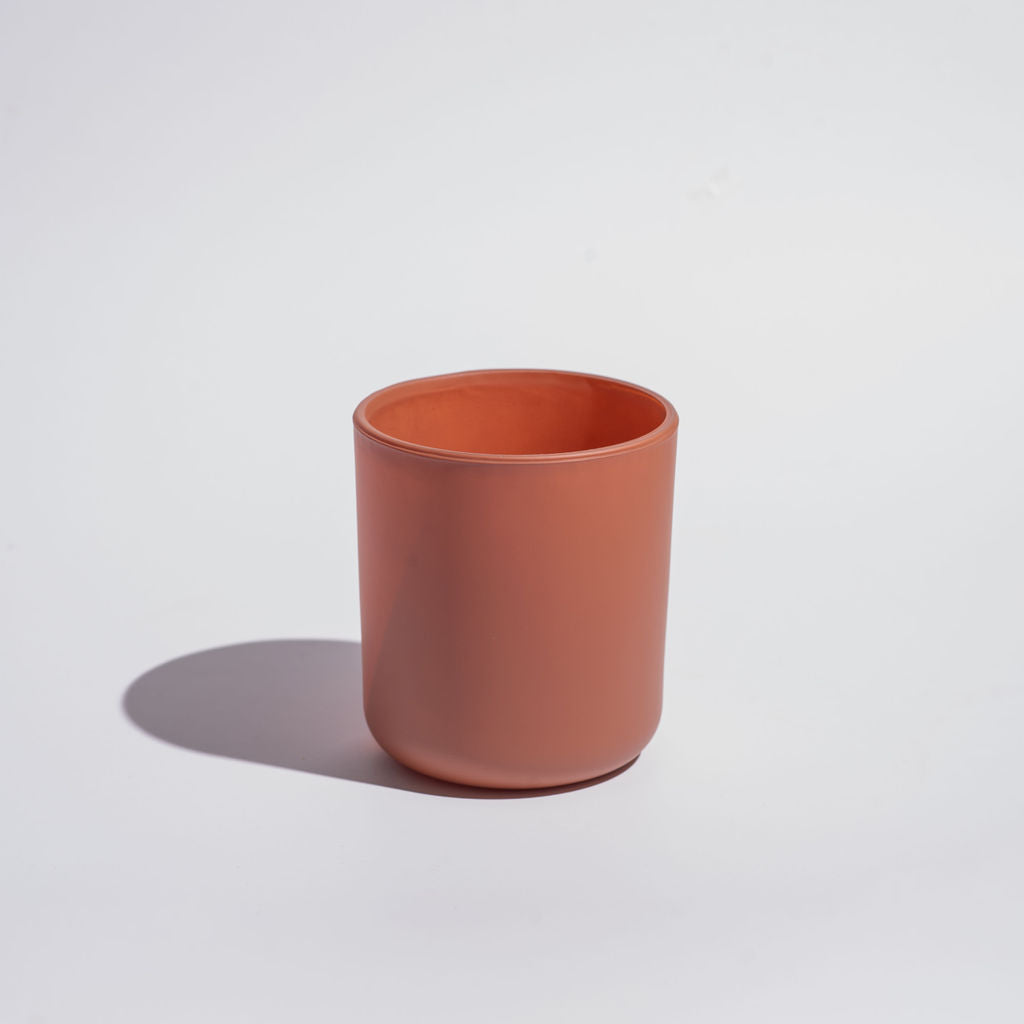 Matte Clay Candle Glass