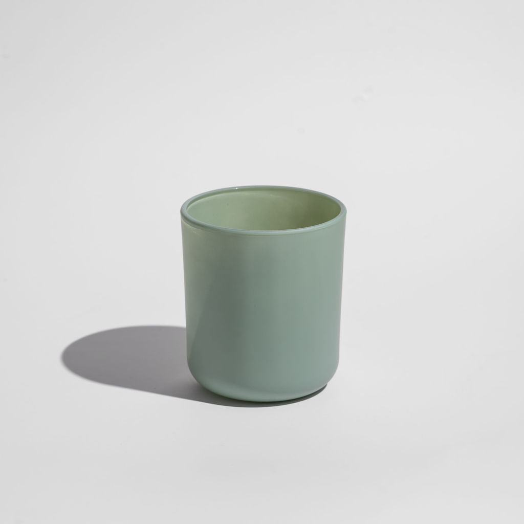 Matte Sage Candle Glass