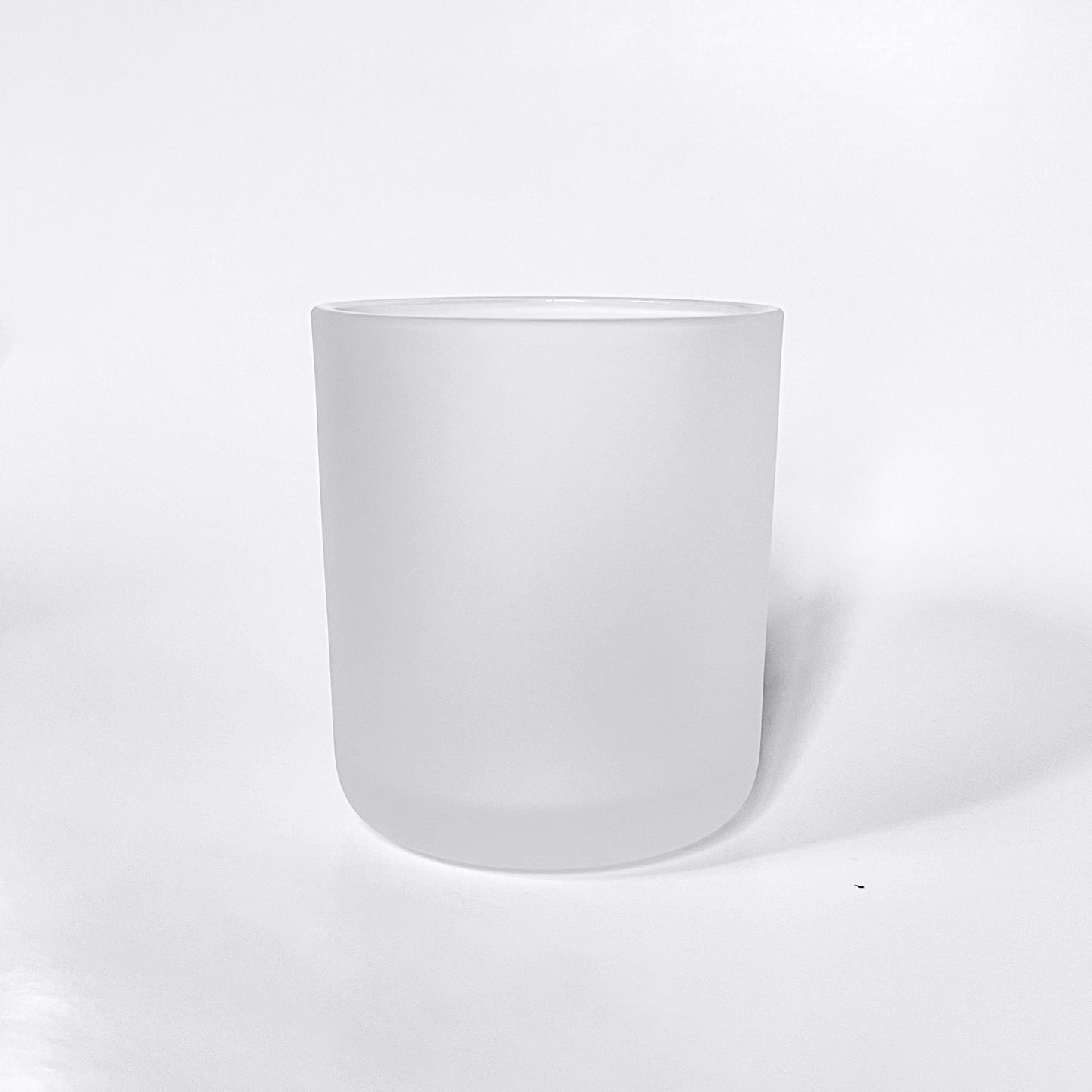 13oz Frosted White Candle Glass