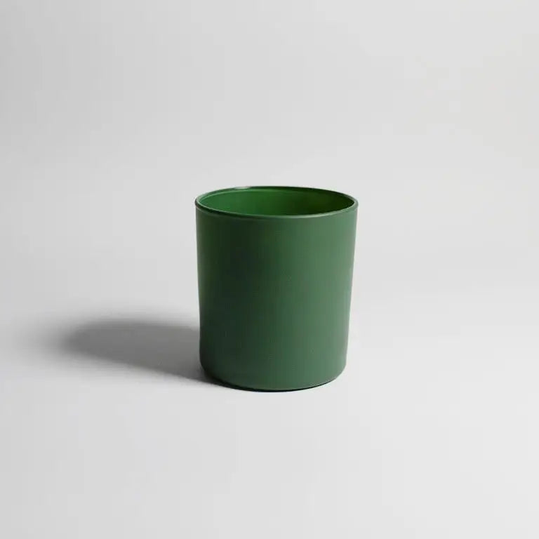 8oz Matte Forest Green Candle Glass