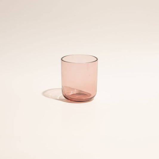 13oz Transparent Pink Candle Glass