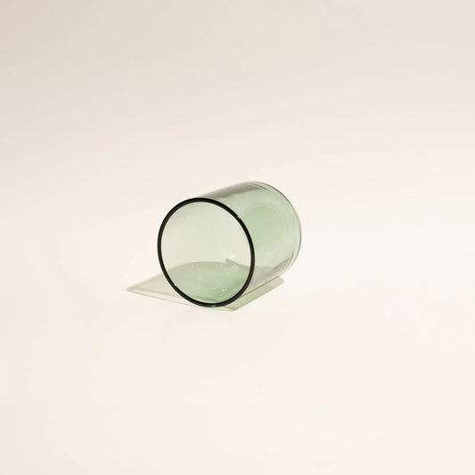 13oz Transparent Green Candle Glass