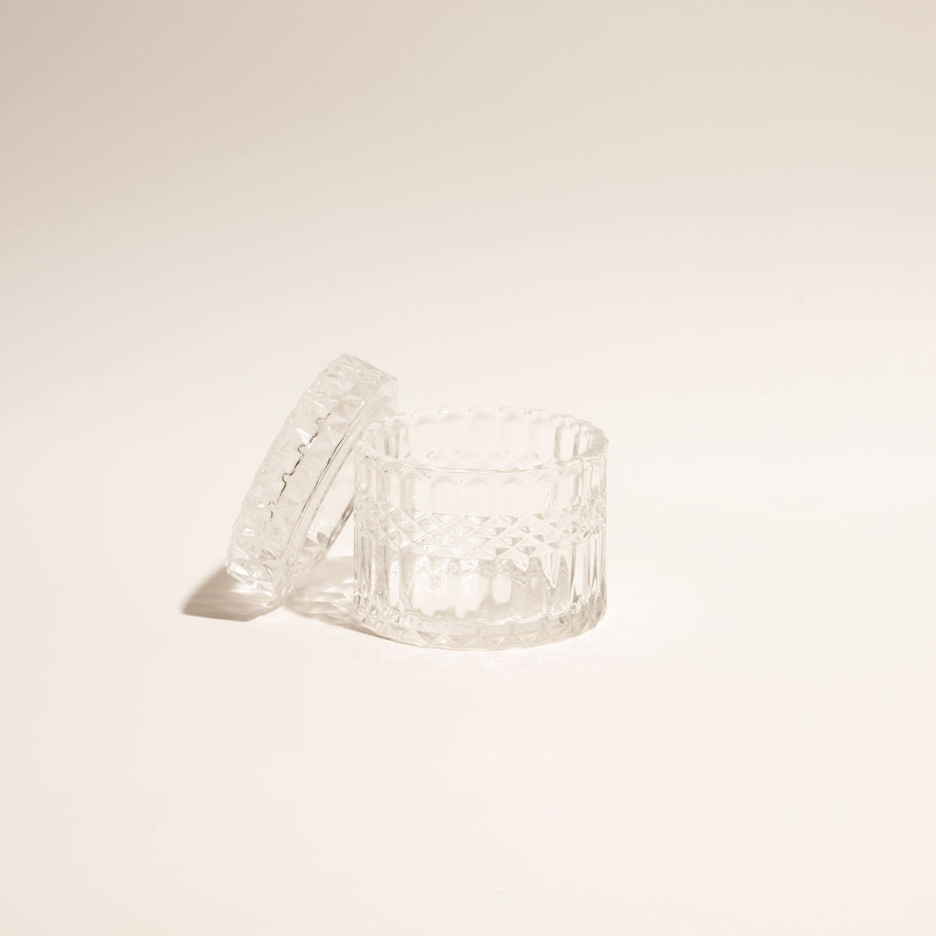 7oz Diamond Jar with Lid - Clear