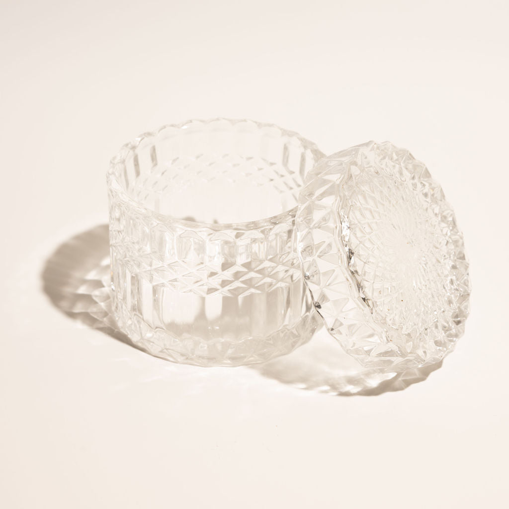 7oz Diamond Jar with Lid - Clear