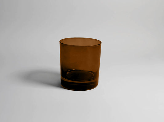 8 oz Translucent Amber Candle Glass