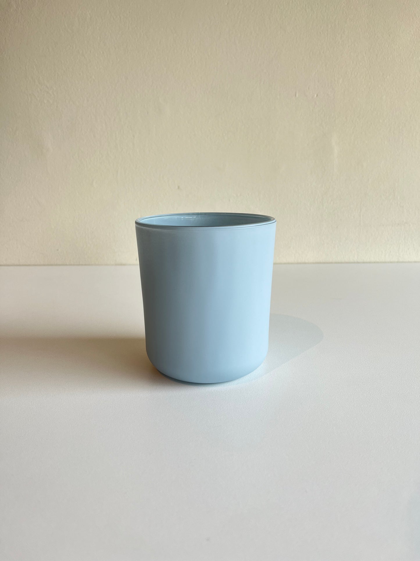 Matte Power Blue Candle Glass